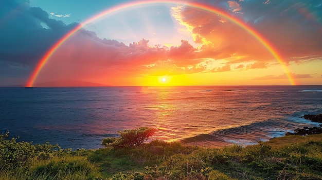 Gratis foto beautiful rainbow  in nature