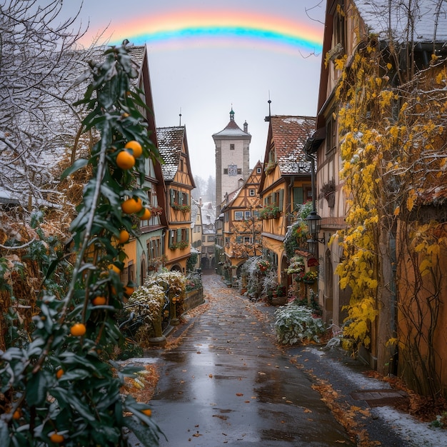 Gratis foto beautiful rainbow in nature