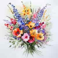 Gratis foto beautiful watercolor floral arrangement