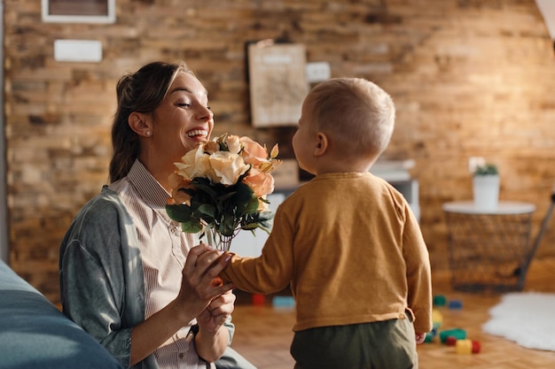 Bedankt voor de bloem lieverd