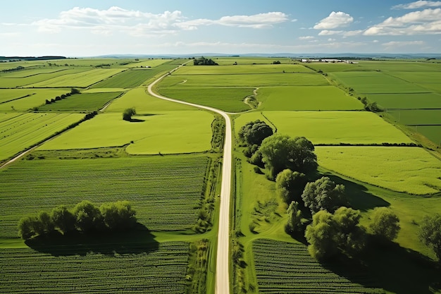 Gratis foto beeld gegenereerd door ai van het landschap op het platteland