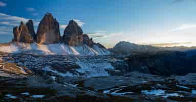 Gratis foto berg tre cime di lavaredo in italiaanse alpen