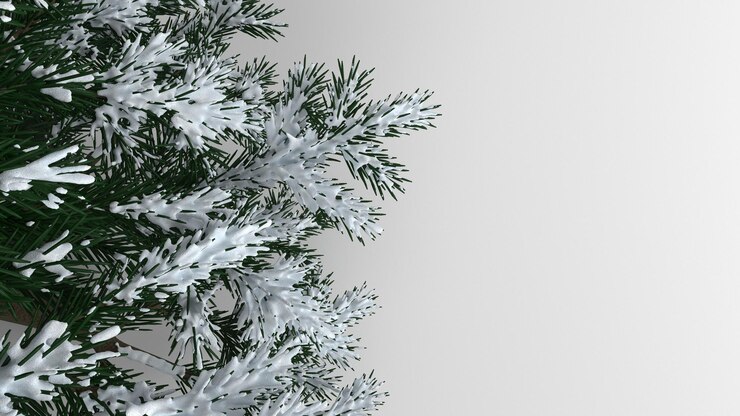 Gratis Foto besneeuwde kerstboom