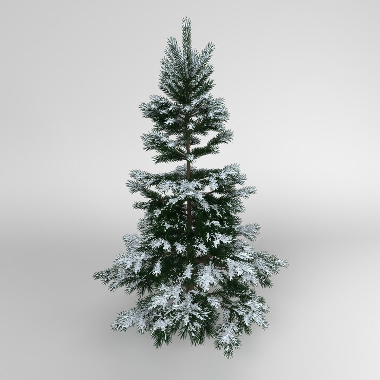 Gratis Foto besneeuwde kerstboom