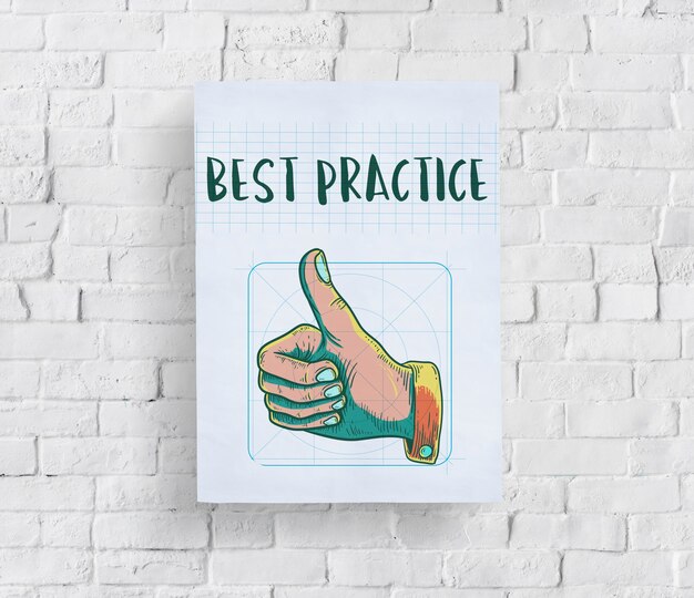 Best Practice duim omhoog goedkeuringsconcept
