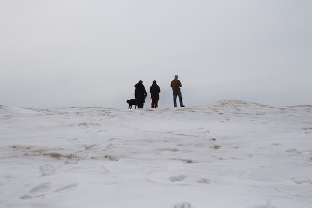 Bevroren meer in canada.