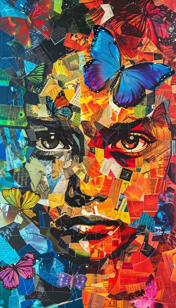 Bewustzijn van de dag van het autisme met een kleurrijk portret
