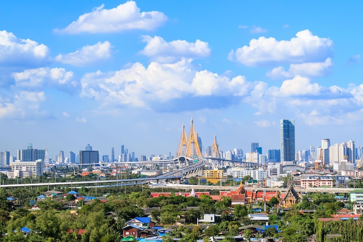 Gratis Foto bhumibol-brug over de chao phraya-rivier