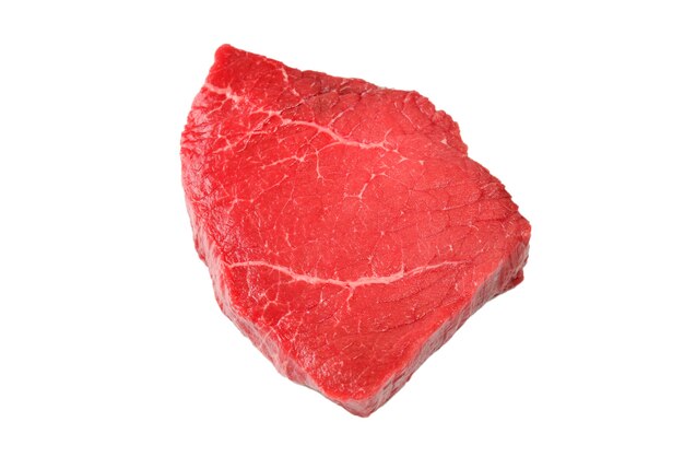 Biefstuk geïsoleerd op een witte achtergrond.