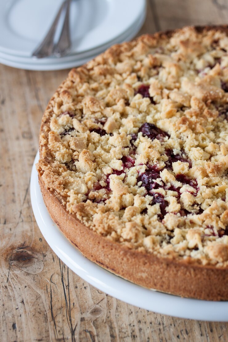 Gratis Foto biscuit taart met kersen