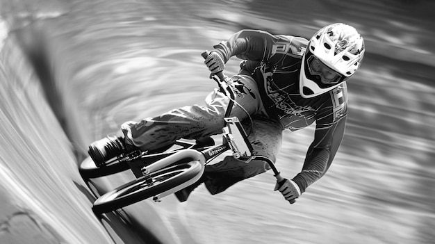 Gratis foto black and white portrait of athlete participating in the olympic championship sports