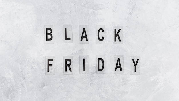 Black friday-inscriptie op lijst