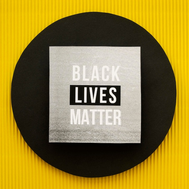 Black lives matter concept bovenaanzicht