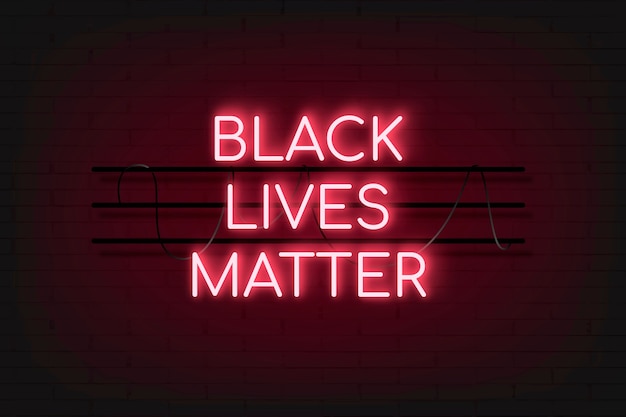 Gratis foto black lives matter rode neon gloed achtergrond