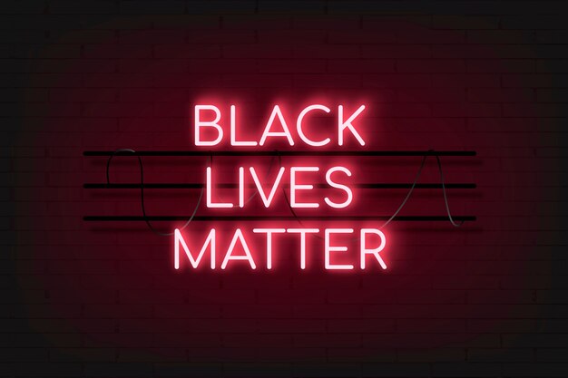 Black Lives Matter rode neon gloed achtergrond