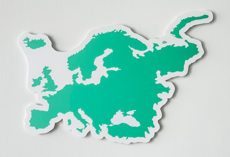 Gratis Foto blanco kaart van europa en landen