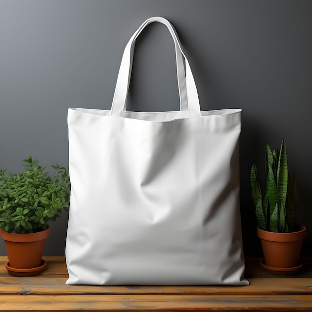 blanco katoenen witte eco-tas sjabloon voor ontwerp