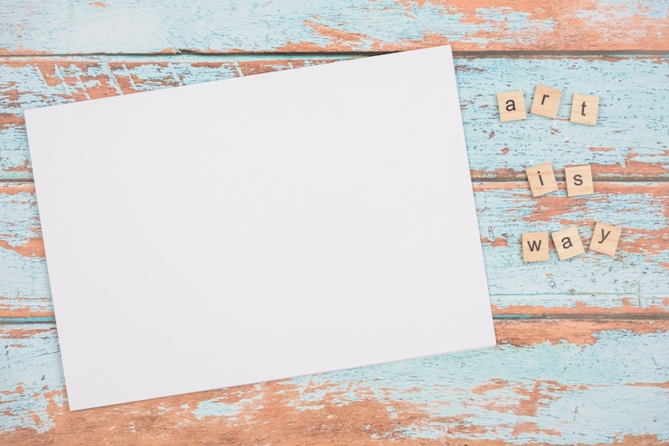 Gratis Foto blanco papier en penselen