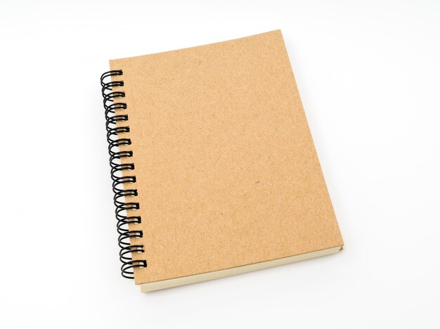 Blank Note Book mock-up op een witte achtergrond.