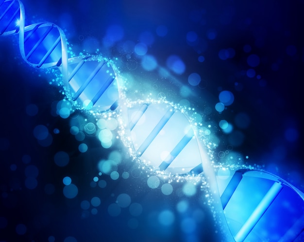 Blauw DNA-helix