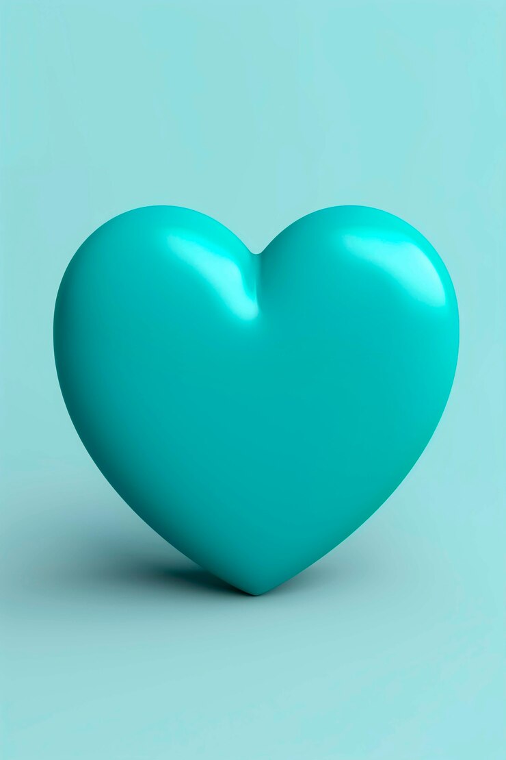Gratis Foto blauw hart in studio