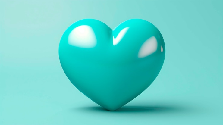 Gratis Foto blauw hart in studio