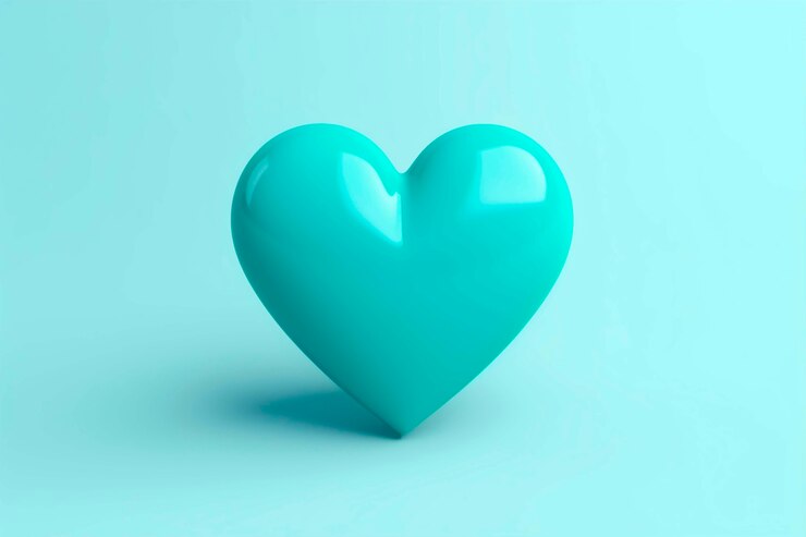 Gratis Foto blauw hart in studio