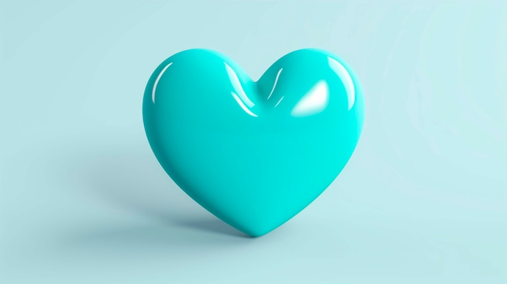 Gratis Foto blauw hart in studio
