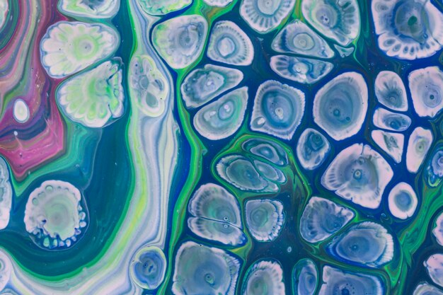 Blauw met bubbels van acrylverf artistieke textuur