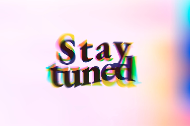 Gratis Foto blijf op de hoogte woord in anaglyph teksttypografie