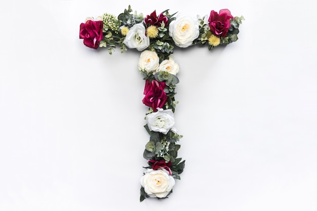 Bloem letter t bloemen monogram