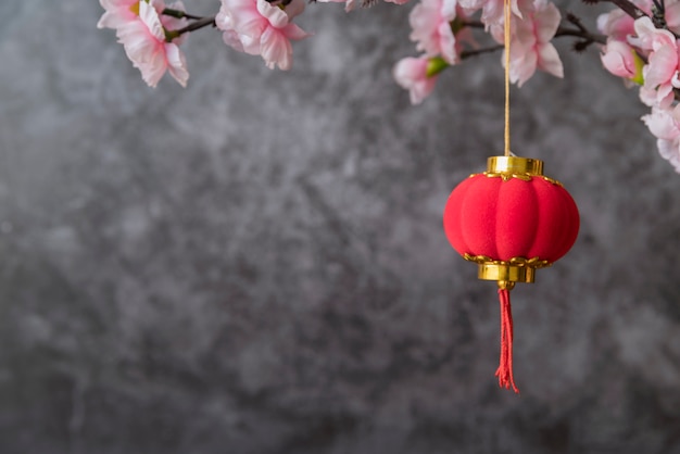 Gratis foto bloemen chinese nieuwe jaardecoratie