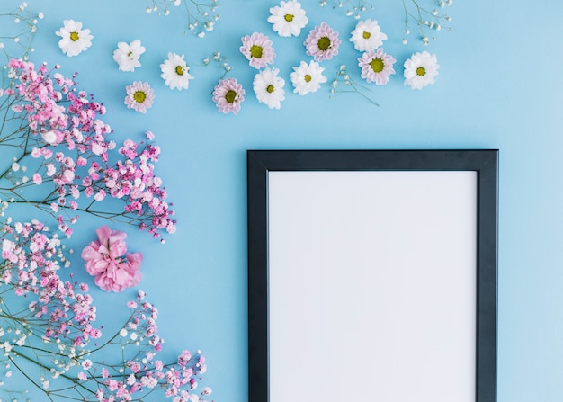 Gratis foto bloemen en een frame