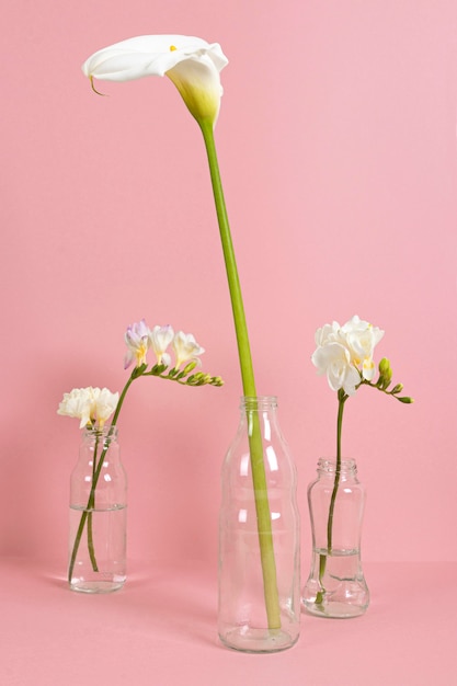 Bloesem bloemen in vaas op tafel