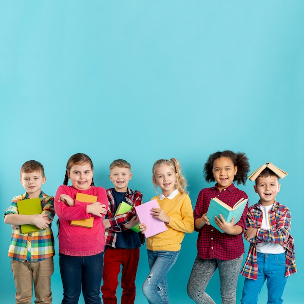 Boekdag met groep jongere kinderen