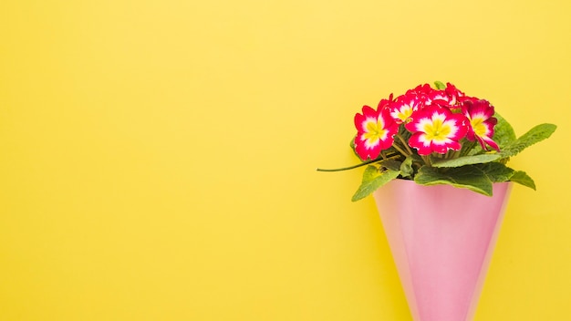 Gratis foto boeket bloemen in kegel