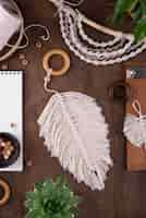 Gratis foto boho macramé assortiment binnen