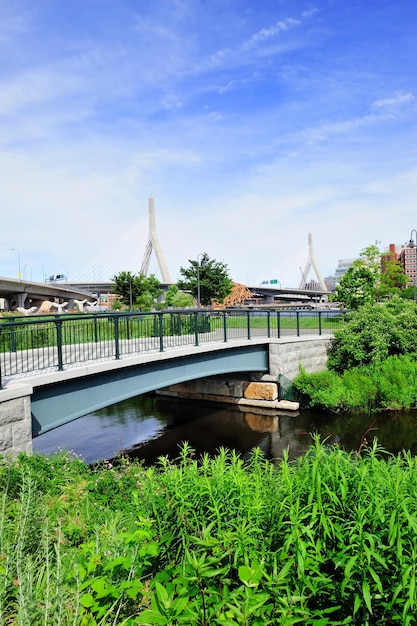 Gratis foto boston zakim bunker hill bridge