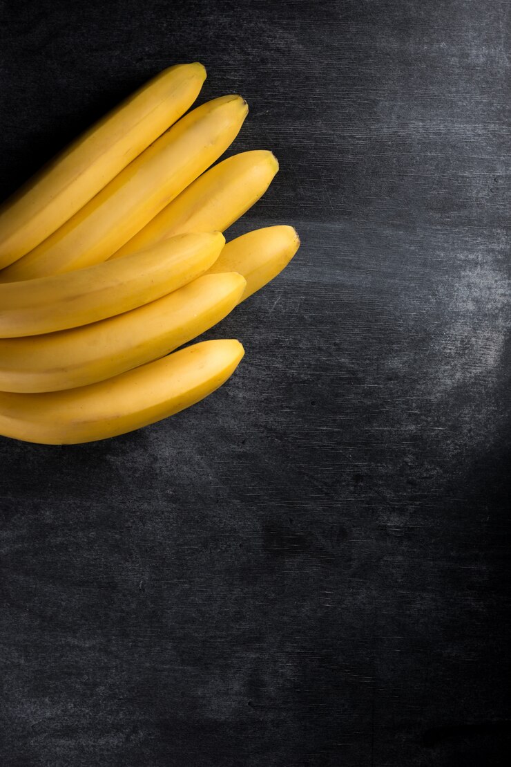 Gratis Foto bovenaanzicht afbeelding van fruit-banaan