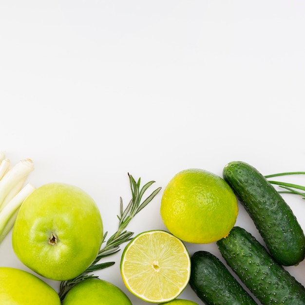 Bovenaanzicht appels met kopie-ruimte