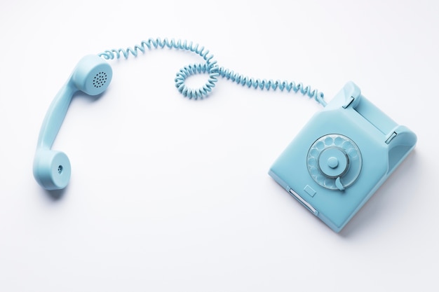 Bovenaanzicht blauwe maandag concept samenstelling met telefoon