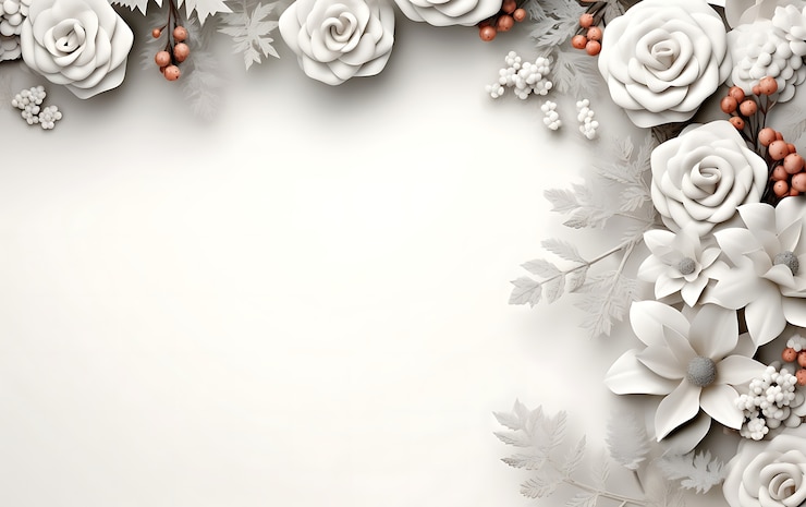 Gratis Foto bovenaanzicht bloemen met kopieerruimte