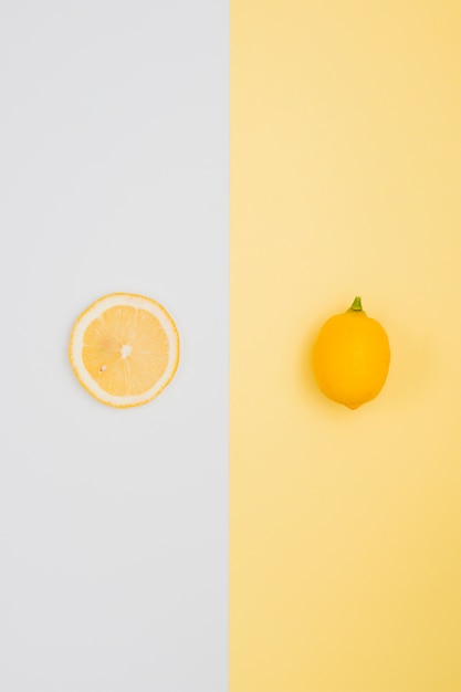 Bovenaanzicht citroenen