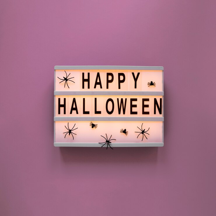 Gratis Foto bovenaanzicht happy halloween concept