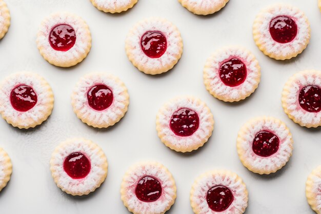 Gratis foto bovenaanzicht heerlijk koekjes arrangement