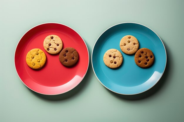 Bovenaanzicht heerlijk koekjes arrangement