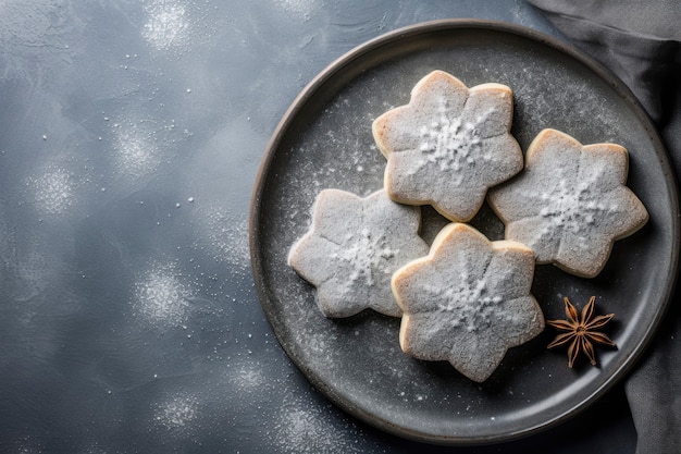 Gratis foto bovenaanzicht heerlijk koekjes arrangement