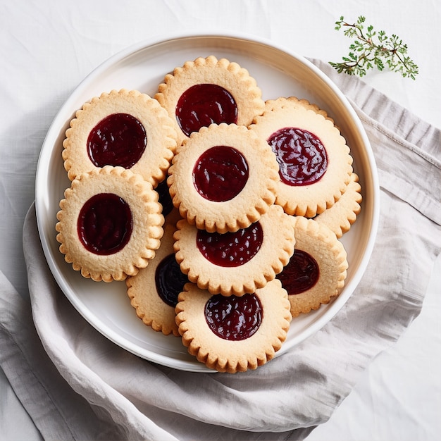 Bovenaanzicht heerlijk koekjes arrangement