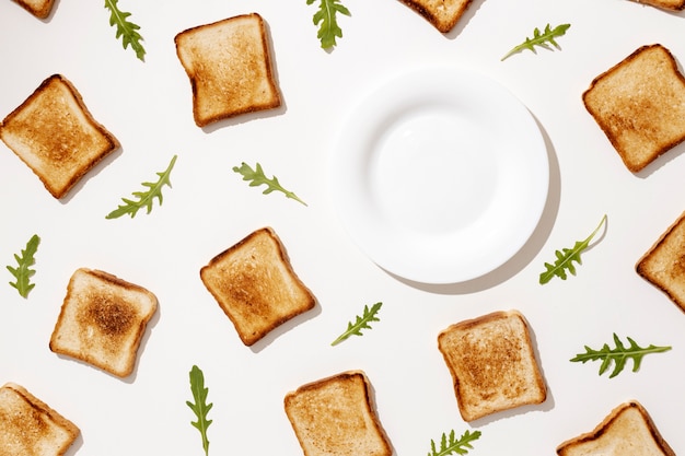 Bovenaanzicht heerlijk toastbrood