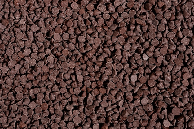 Bovenaanzicht heerlijke chocoladeschilfers